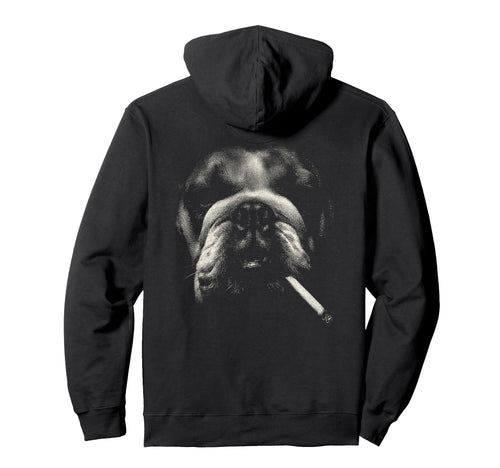 English Bulldog Smoking Cigarette Hoodie - Streetwear Style Men Women - T-Shirt, Sweatshirt, Hoodie