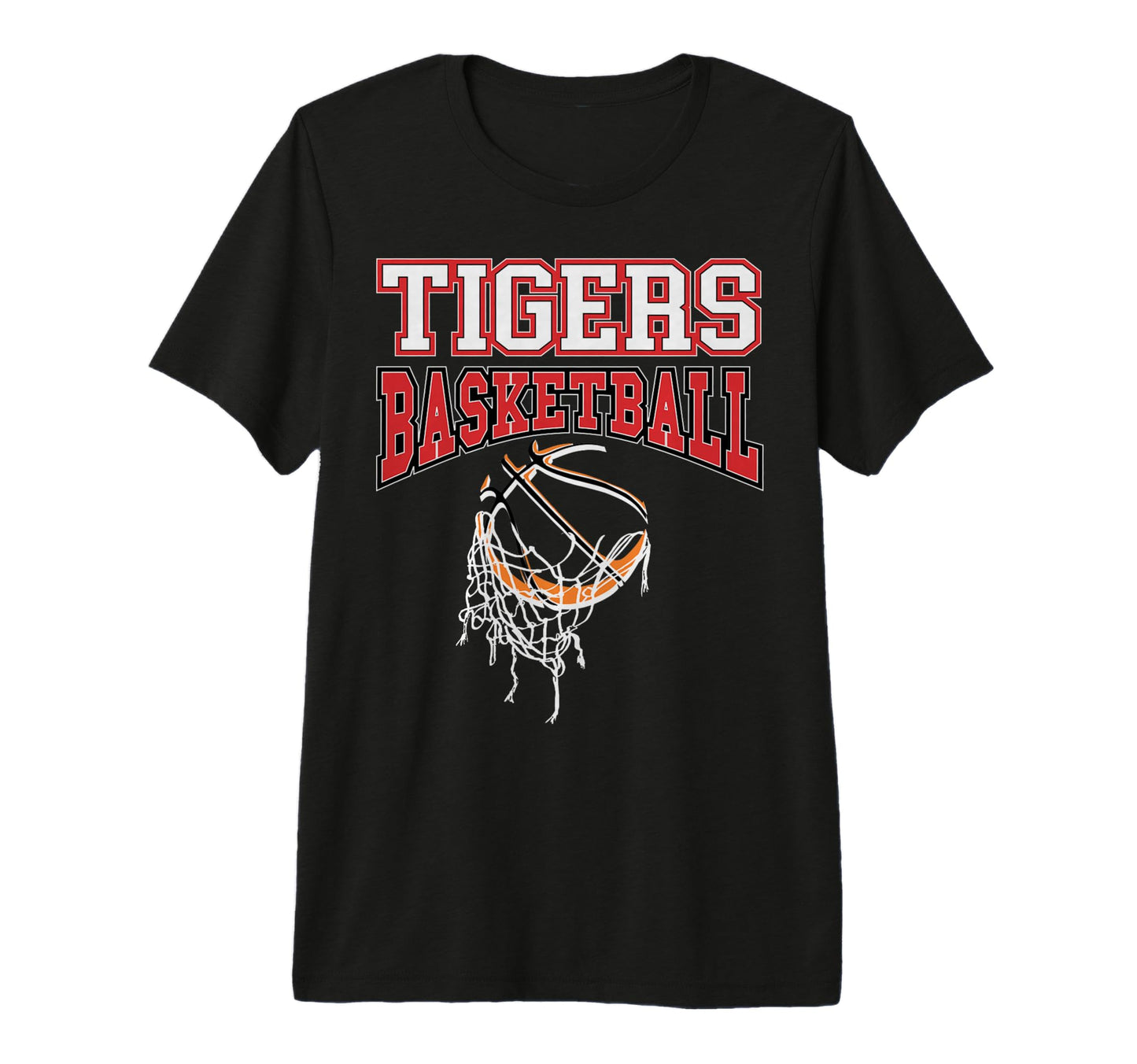 Tigers Basketball Mom Team Game Day Red T-Shirt - Novelty Apparel Unisex - T-Shirt, Sweatshirt, Hoodie