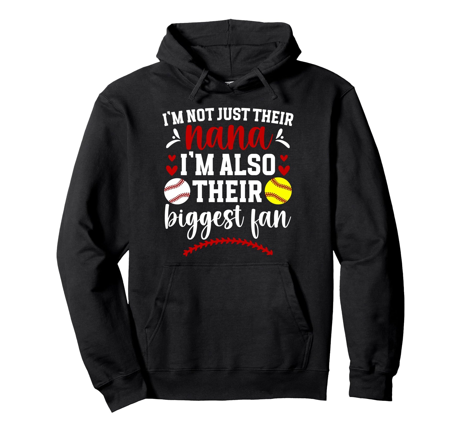 Their Biggest Fan Softball Baseball Hoodie - Unique Graphic for Adults - T-Shirt, Sweatshirt, Hoodie