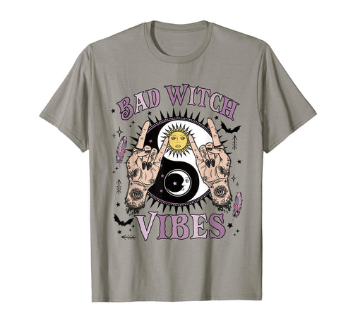 Bad Witch Vibes Skeleton Rocker T-Shirt - Streetwear Style for Adults - T-Shirt, Sweatshirt, Hoodie