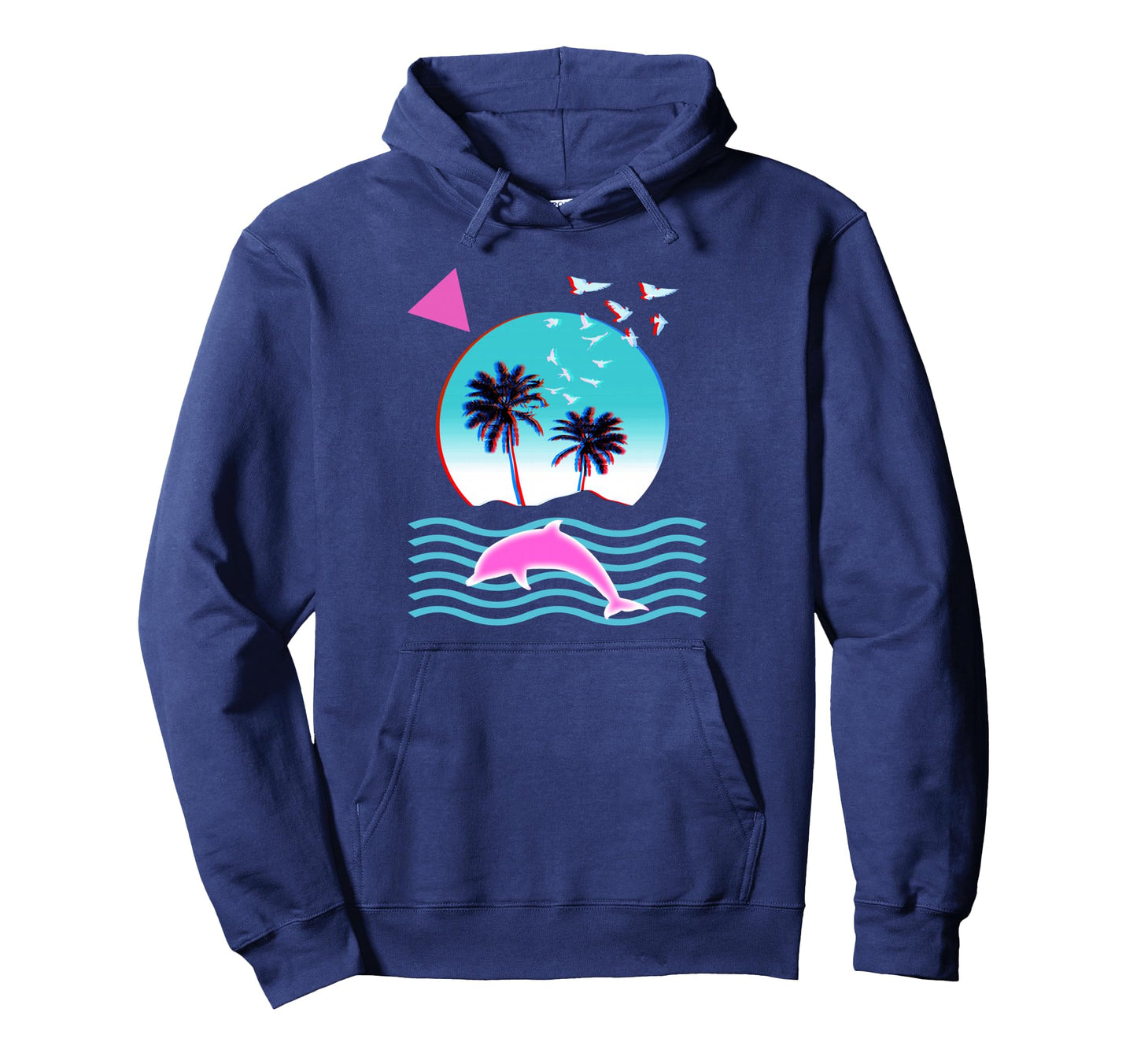 Palm Tree Sunset Vaporwave Aesthetic Hoodie - Fun Novelty Design Unisex - T-Shirt, Sweatshirt, Hoodie