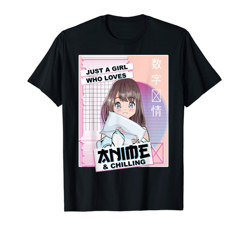 Kawaii Japanese Anime Chilling T-Shirt - Graphic Print for Adults - T-Shirt, Sweatshirt, Hoodie