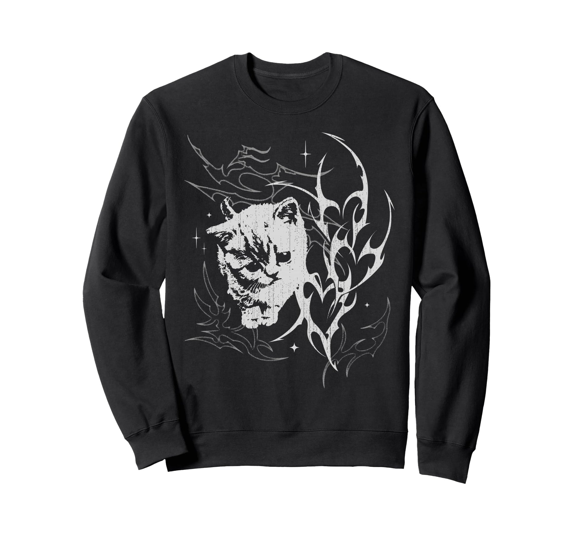 Y2K Cat Emo Goth 90S 2000S Grunge Sweatshirt - Unique Graphic Unisex - T-Shirt, Sweatshirt, Hoodie