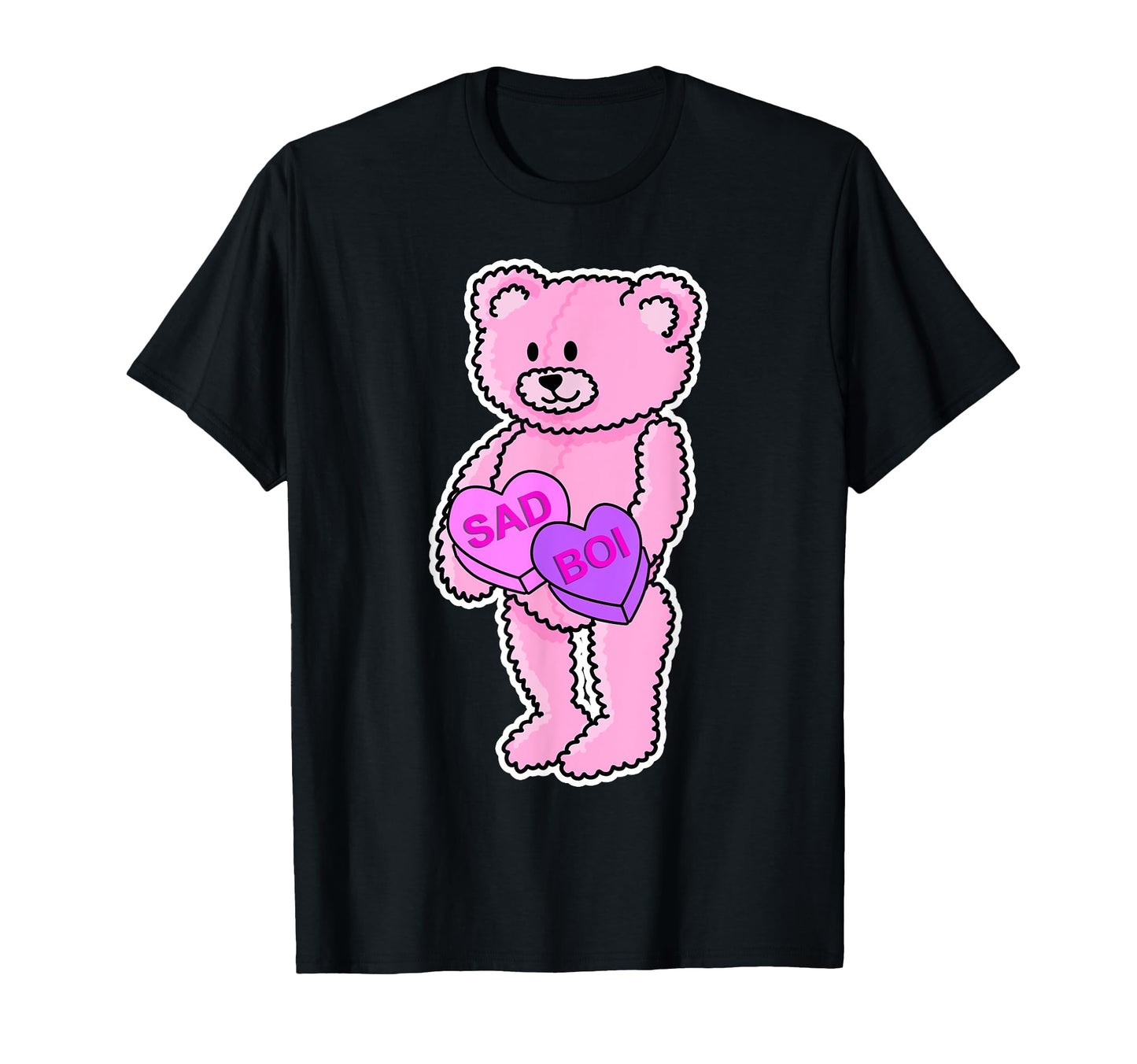 Sad Boi Anti Valentines Day Vaporwave T-Shirt - Graphic Print for Adults - T-Shirt, Sweatshirt, Hoodie