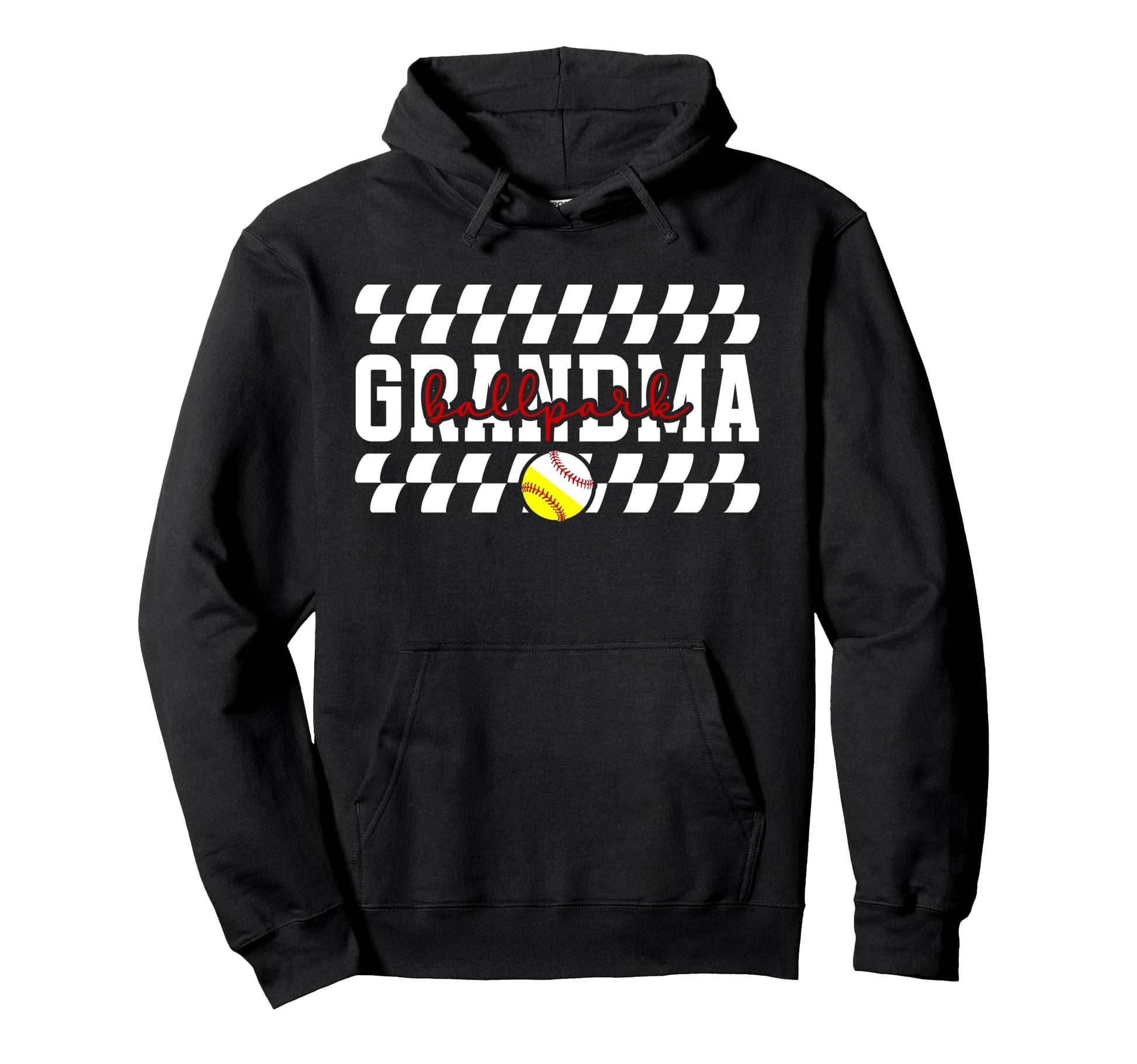 Ballpark Grandma Baseball Softball Hoodie - Aesthetic Graphic Unisex - T-Shirt, Sweatshirt, Hoodie