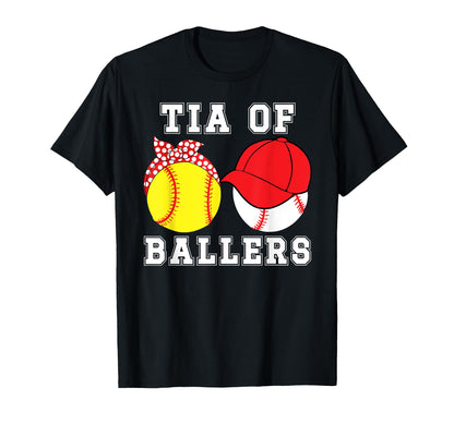 Tia Ballers Baseball Softball Tia Aunt T-Shirt - Trendy Graphic Men Women - T-Shirt, Sweatshirt, Hoodie