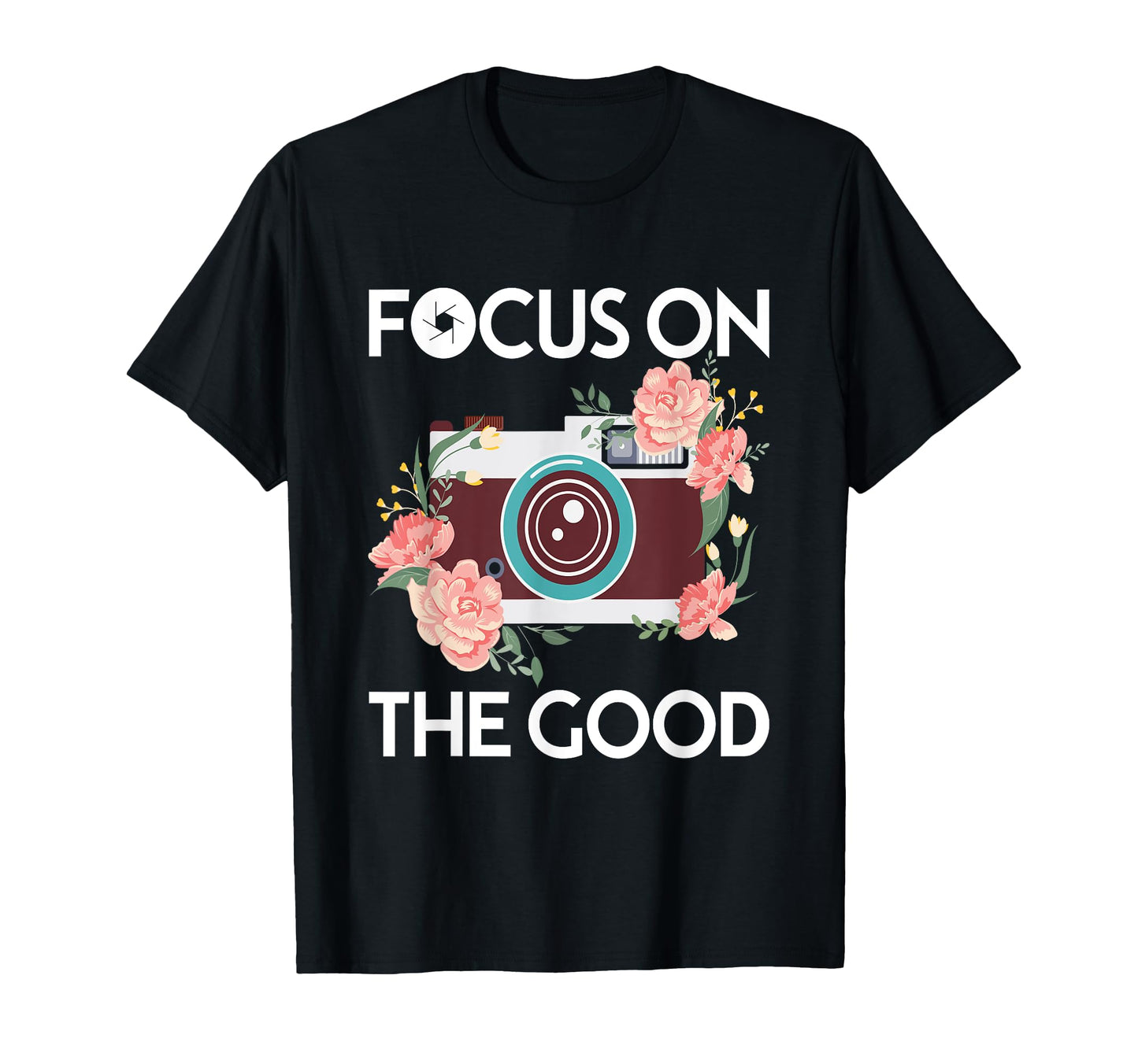Focus Good Camera Flower Wildflowers T-Shirt - Minimalist Print Unisex - T-Shirt, Sweatshirt, Hoodie