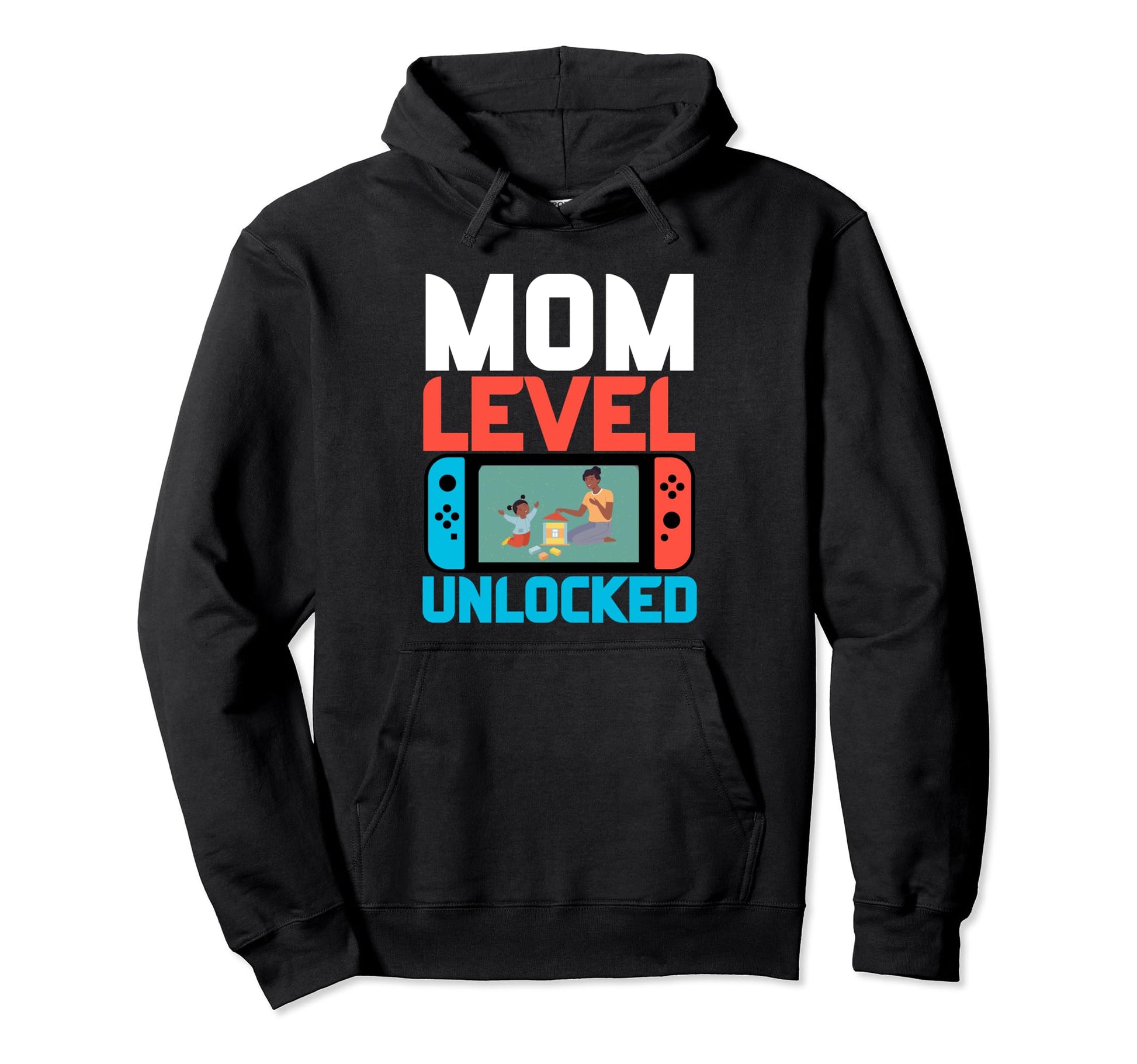 Mom Level Unlocked Pregnancy Mothers Day Hoodie - Unique Graphic Unisex - T-Shirt, Sweatshirt, Hoodie