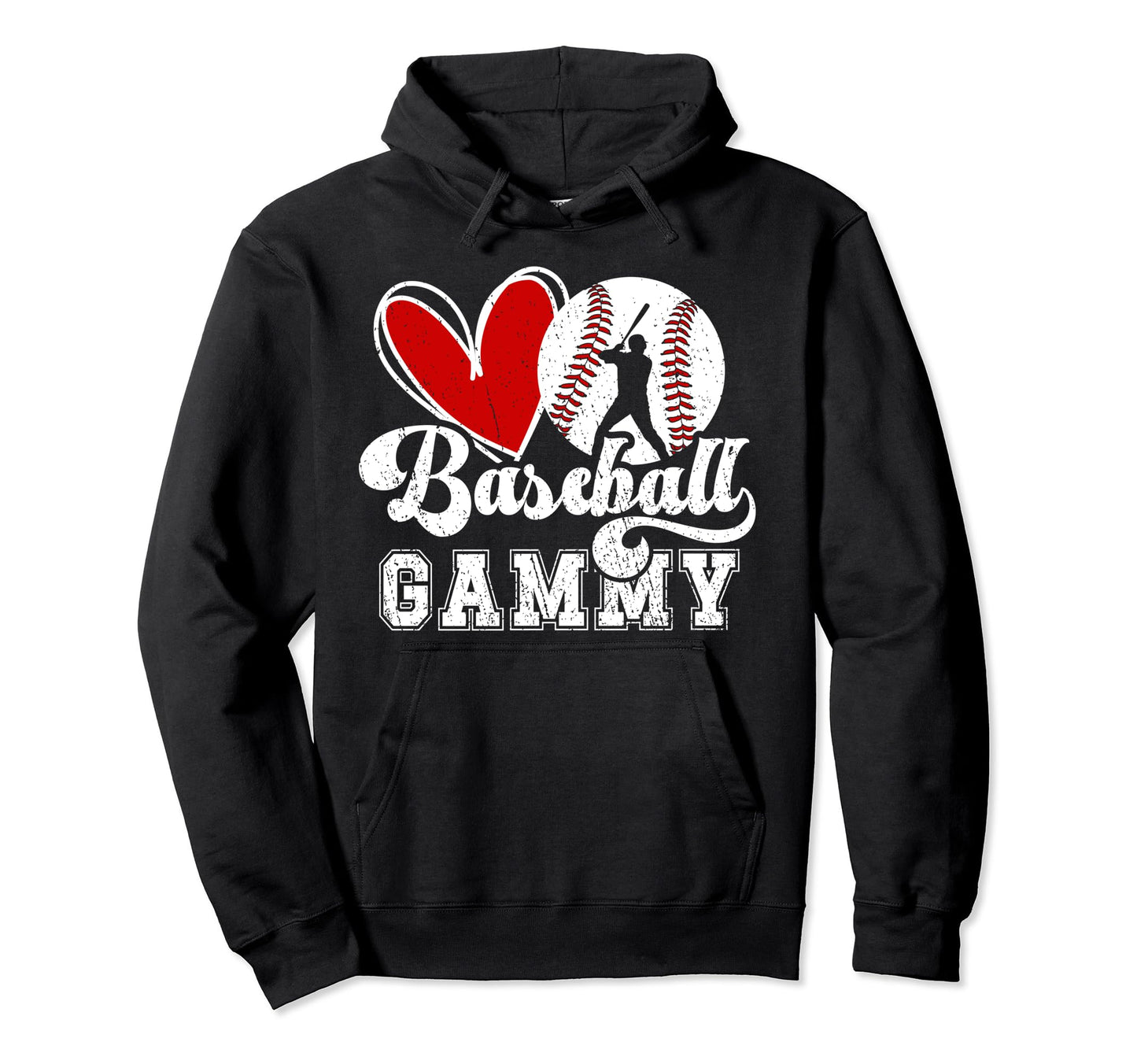Baseball Gammy Grandma Gammy Baseball Hoodie - Novelty Apparel for Adults - T-Shirt, Sweatshirt, Hoodie