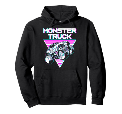 Vaporwave Aesthetic Monster Truck Offroad Hoodie - Aesthetic Graphic Unisex - T-Shirt, Sweatshirt, Hoodie