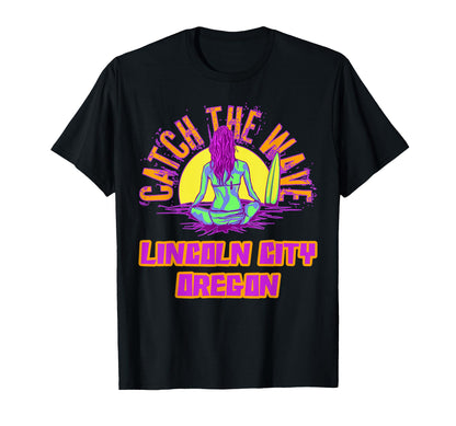 Lincoln City Oregon Surfing T-Shirt - Streetwear Style for Adults - T-Shirt, Sweatshirt, Hoodie
