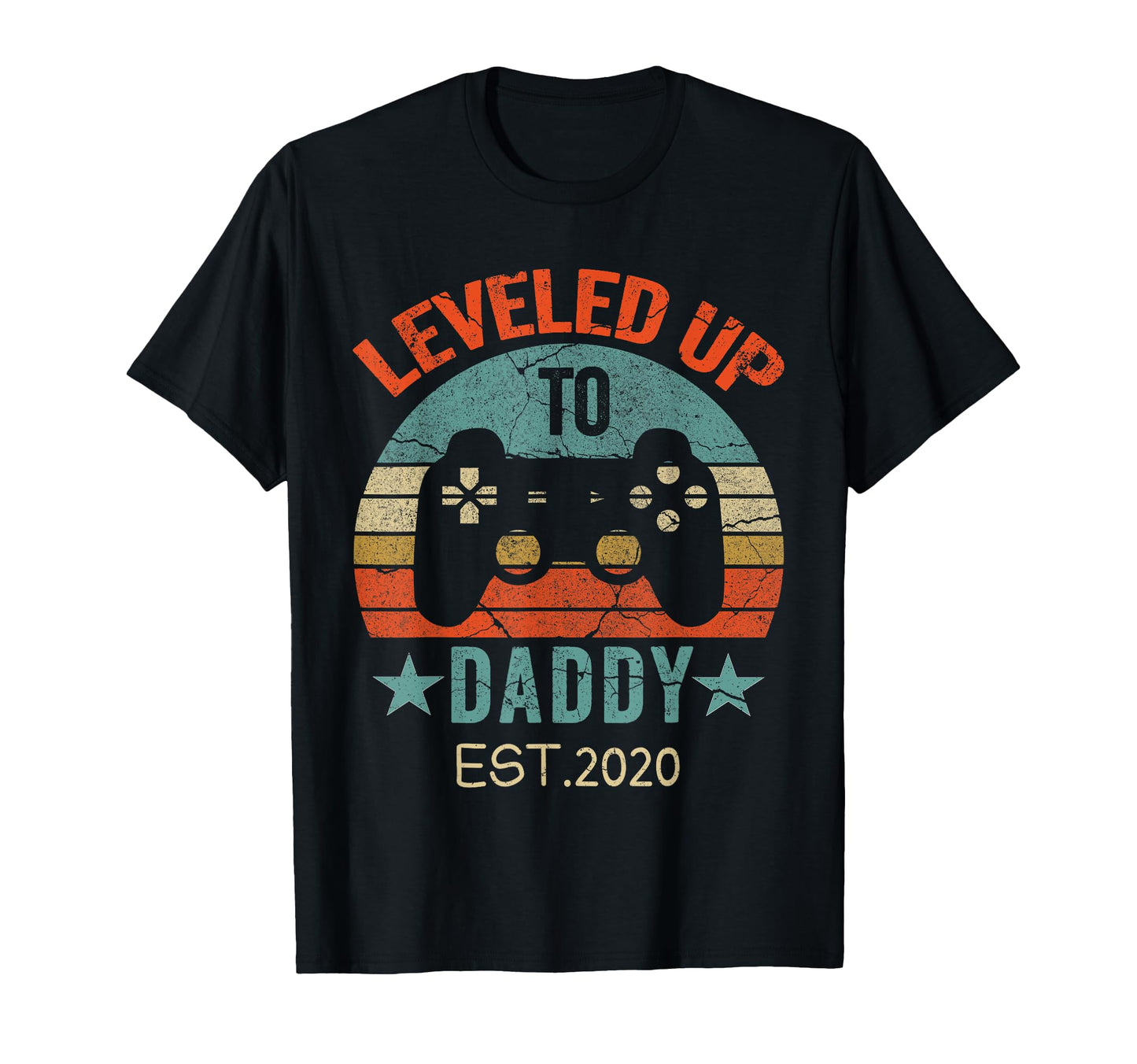Leveled Up To Daddy Est 2020 Promoted T-Shirt - Custom Art Print Men Women - T-Shirt, Sweatshirt, Hoodie