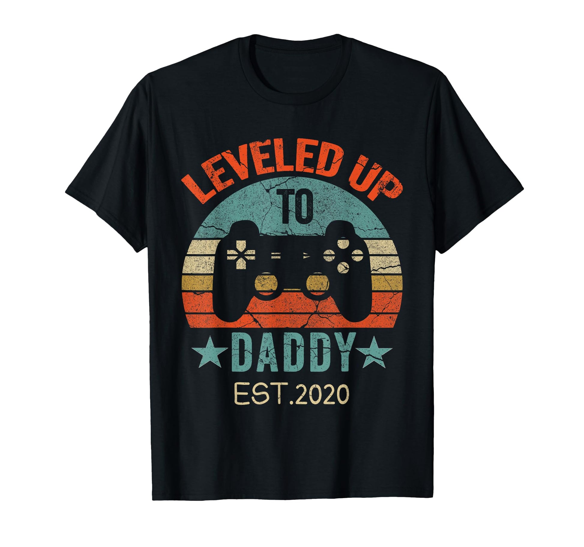 Leveled Up To Daddy Est 2020 Promoted T-Shirt - Custom Art Print Men Women - T-Shirt, Sweatshirt, Hoodie