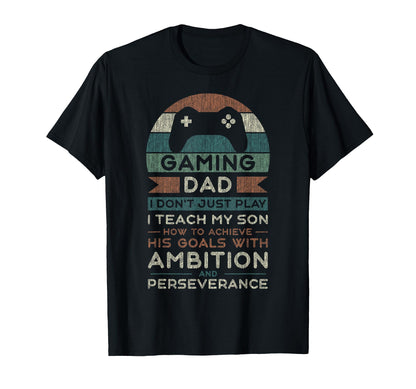 Gaming Dad Father Son Fathers T-Shirt - Casual Everyday Wear for Adults - T-Shirt, Sweatshirt, Hoodie