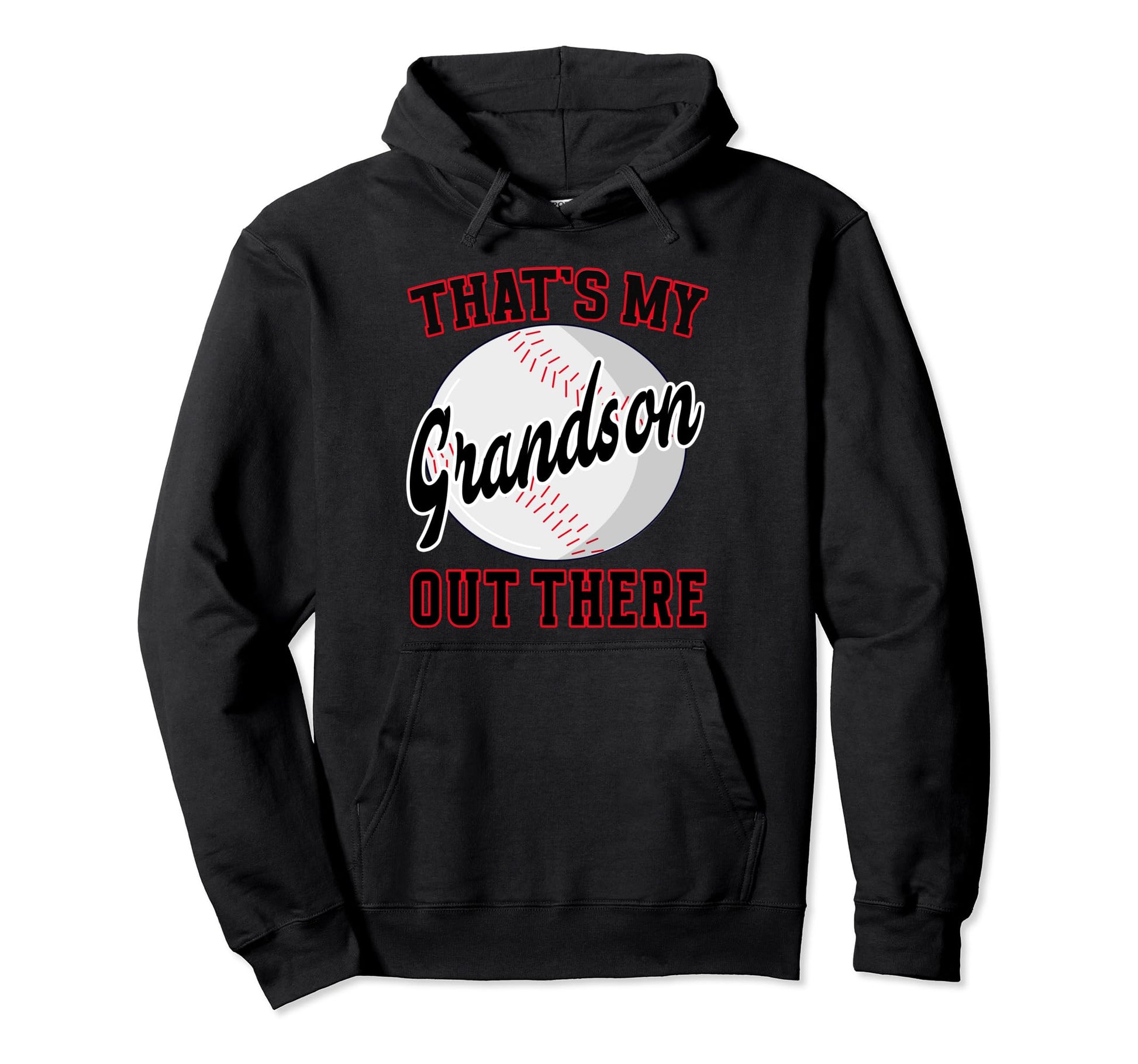Baseball Grandma Grandpa Thats My Grandson Hoodie - Unique Graphic Unisex - T-Shirt, Sweatshirt, Hoodie