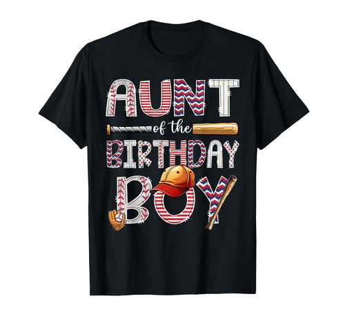 Aunt Birthday Baseball Player Birthday T-Shirt - Trendy Graphic Men Women - T-Shirt, Sweatshirt, Hoodie