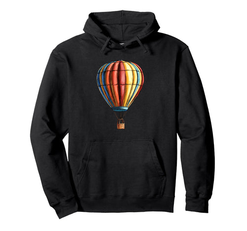 Colorful Hot Air Balloon Travel Journey Hoodie - Graphic Print Unisex - T-Shirt, Sweatshirt, Hoodie