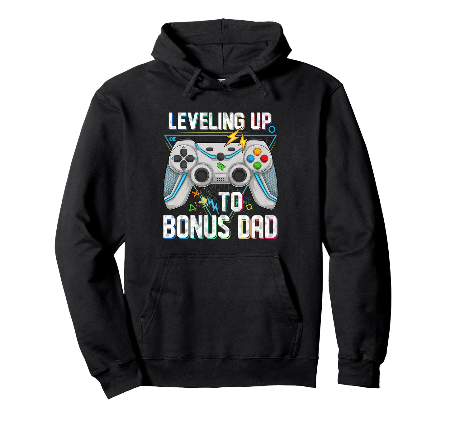 Leveling Up To Bonus Dad Video Game Hoodie - Custom Art Print for Adults - T-Shirt, Sweatshirt, Hoodie