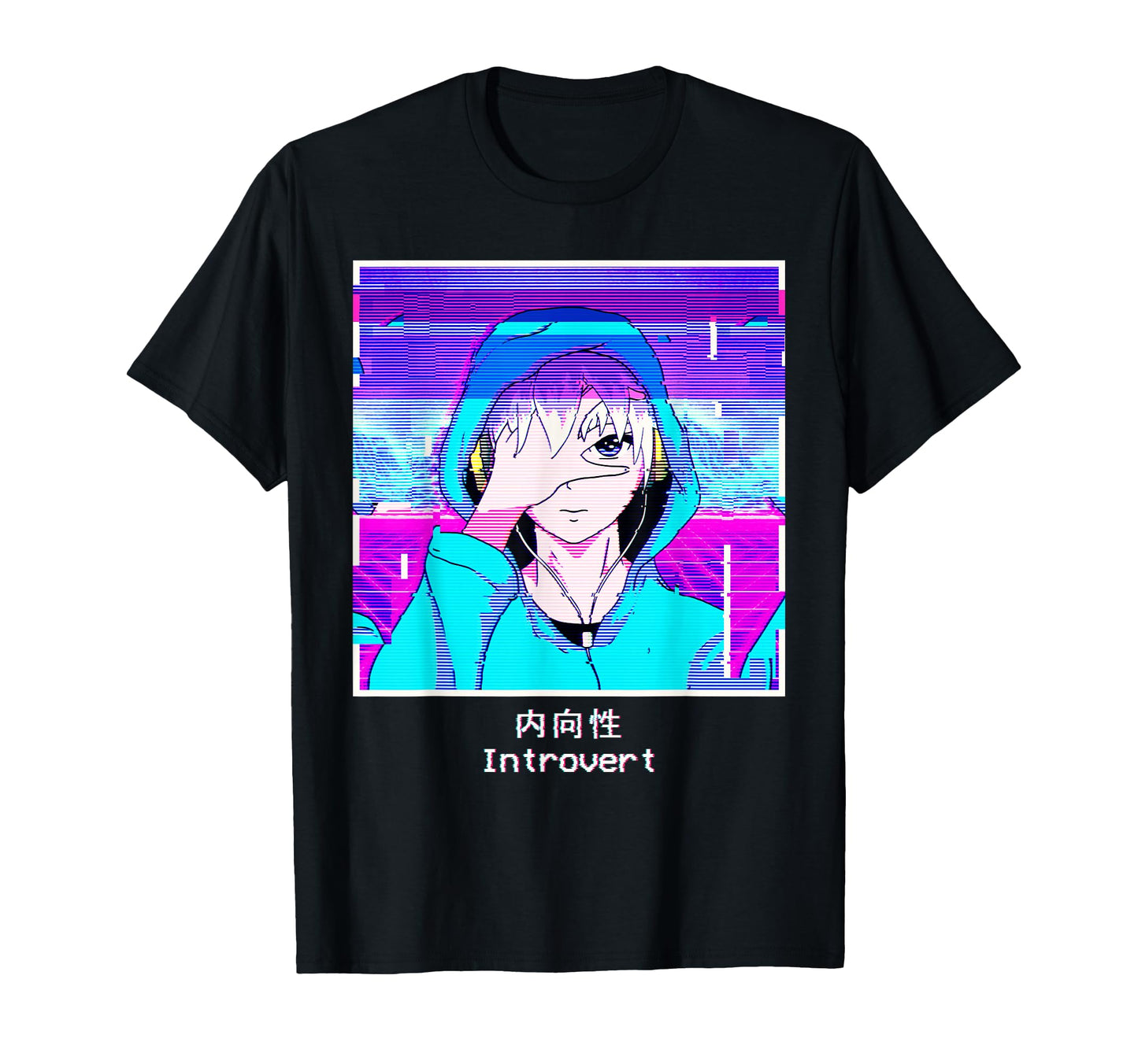 Introvert Anime Japanese Vaporwave T-Shirt - Trendy Graphic Unisex - T-Shirt, Sweatshirt, Hoodie