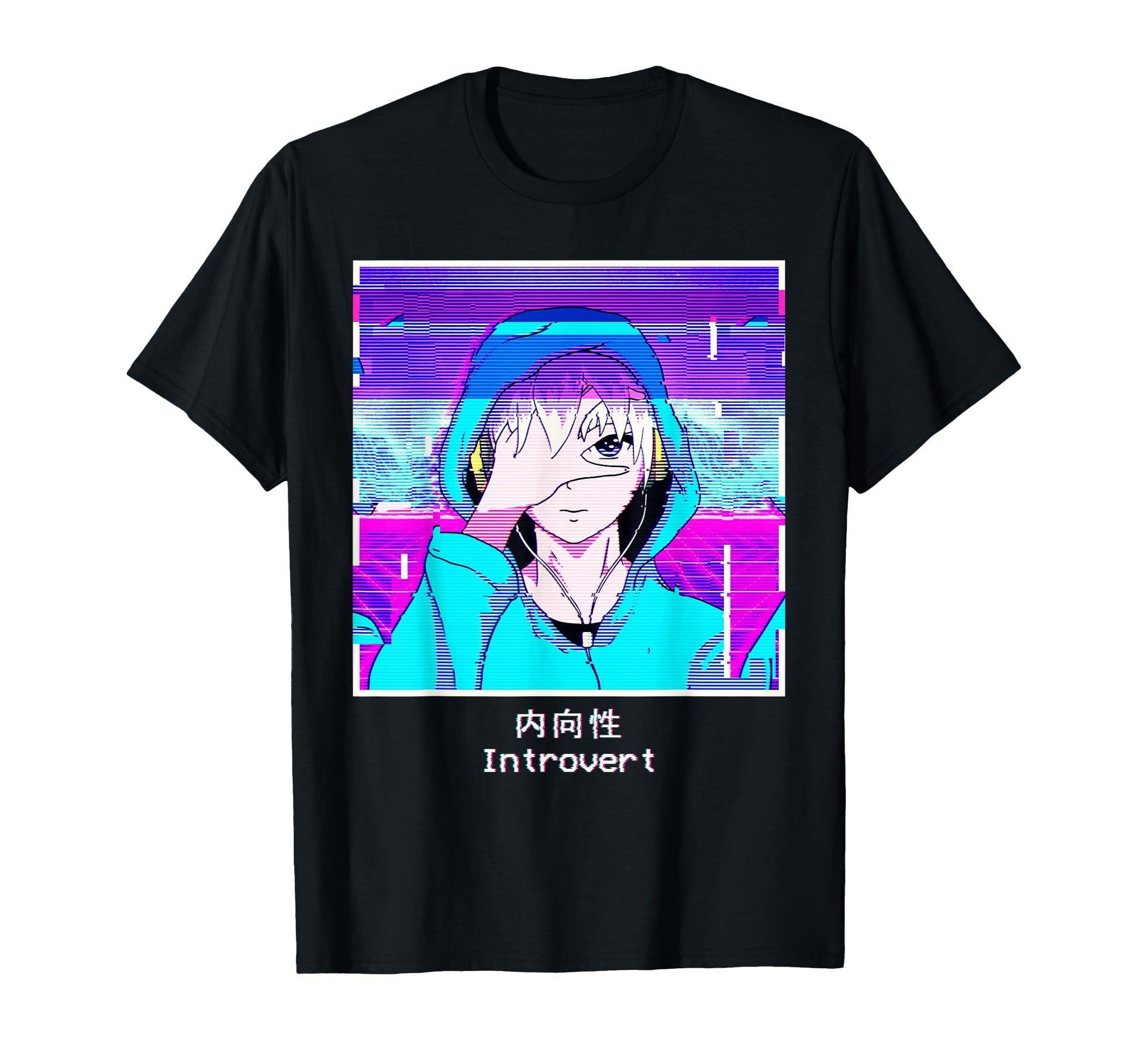 Introvert Anime Japanese Vaporwave T-Shirt - Trendy Graphic Unisex - T-Shirt, Sweatshirt, Hoodie