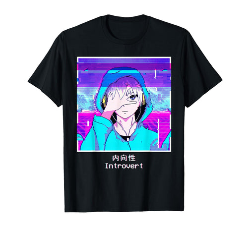 Introvert Anime Japanese Vaporwave T-Shirt - Trendy Graphic Unisex - T-Shirt, Sweatshirt, Hoodie