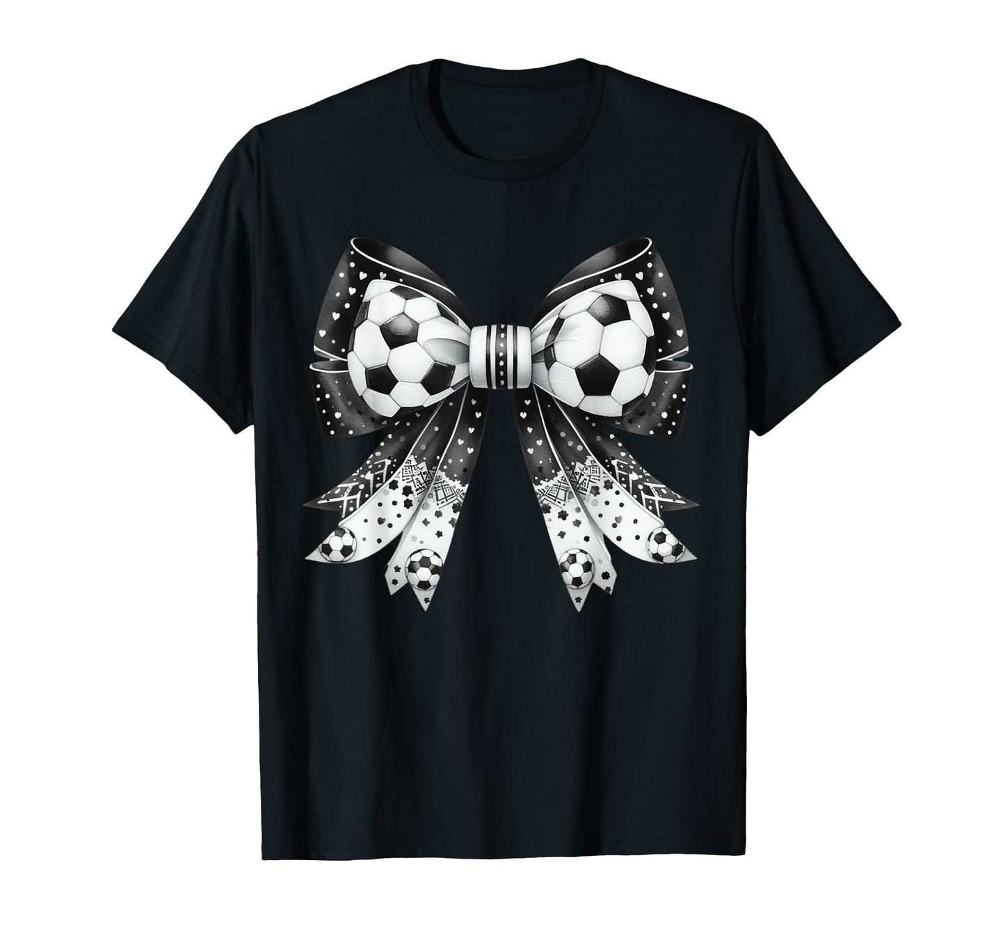 Coquette Bow Funny Soccer Lover Game Day T-Shirt - Minimalist Print Unisex - T-Shirt, Sweatshirt, Hoodie