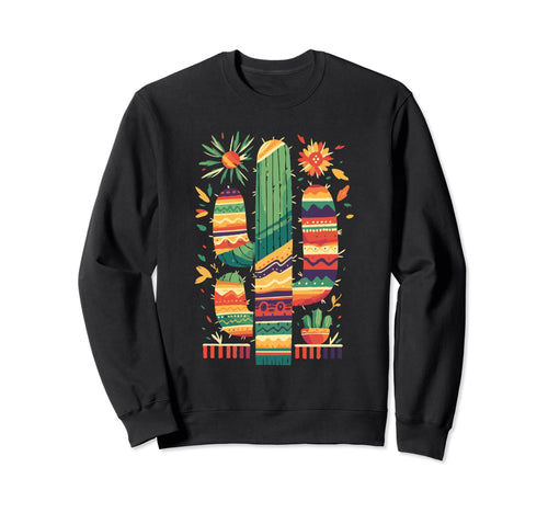 Cactus Serape Succulent Plant Cacti Sweatshirt - Custom Art Print Unisex - T-Shirt, Sweatshirt, Hoodie