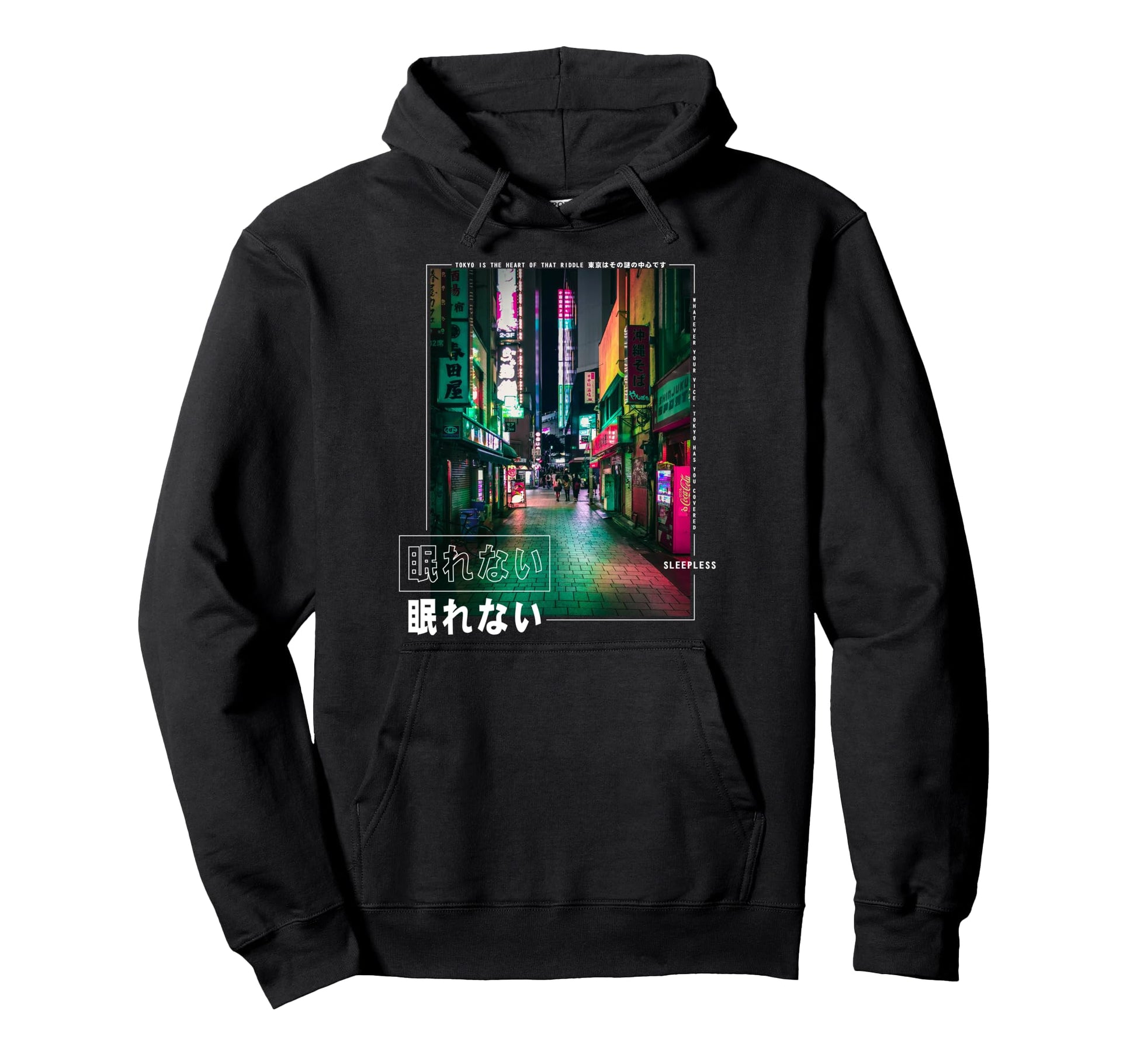 Sleepless Tokyo Japan Vaporwave Hoodie - Novelty Apparel Men Women - T-Shirt, Sweatshirt, Hoodie