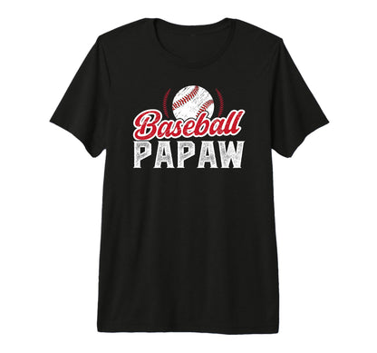 Mens Baseball Papaw Proud Papaw T-Shirt - Fun Novelty Design for Adults - T-Shirt, Sweatshirt, Hoodie