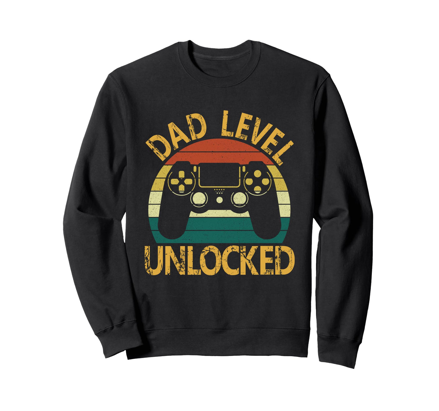 Dad Level Unlocked Video Gamer Sweatshirt - Unique Graphic for Adults - T-Shirt, Sweatshirt, Hoodie