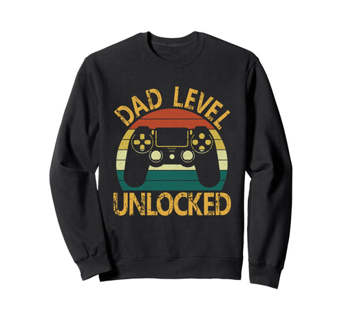 Dad Level Unlocked Video Gamer Sweatshirt - Unique Graphic for Adults - T-Shirt, Sweatshirt, Hoodie