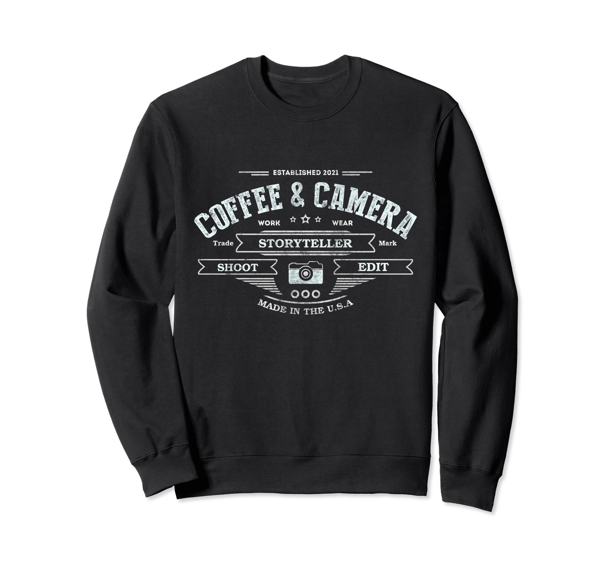 All I Need Is Coffee And My Camera Sweatshirt - Graphic Print Men Women - T-Shirt, Sweatshirt, Hoodie