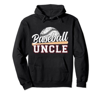Baseball Uncle Best Uncle Baseball Hoodie - Novelty Apparel Men Women - T-Shirt, Sweatshirt, Hoodie