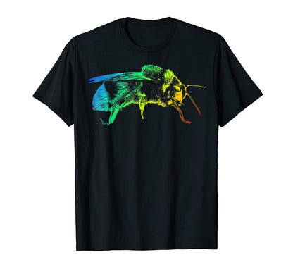 Bumblebee Colorful Rainbow T-Shirt - Unique Graphic for Adults - T-Shirt, Sweatshirt, Hoodie