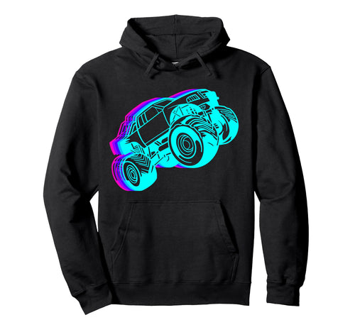 Monster Truck Offroad Vaporwave Hoodie - Trendy Graphic Men Women - T-Shirt, Sweatshirt, Hoodie