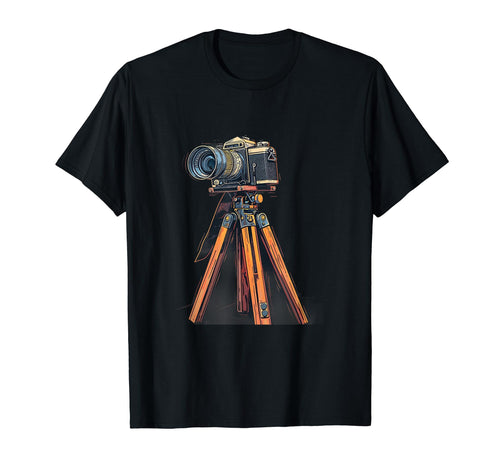 Photography Camera Tripod Photographer T-Shirt - Streetwear Style Men Women - T-Shirt, Sweatshirt, Hoodie