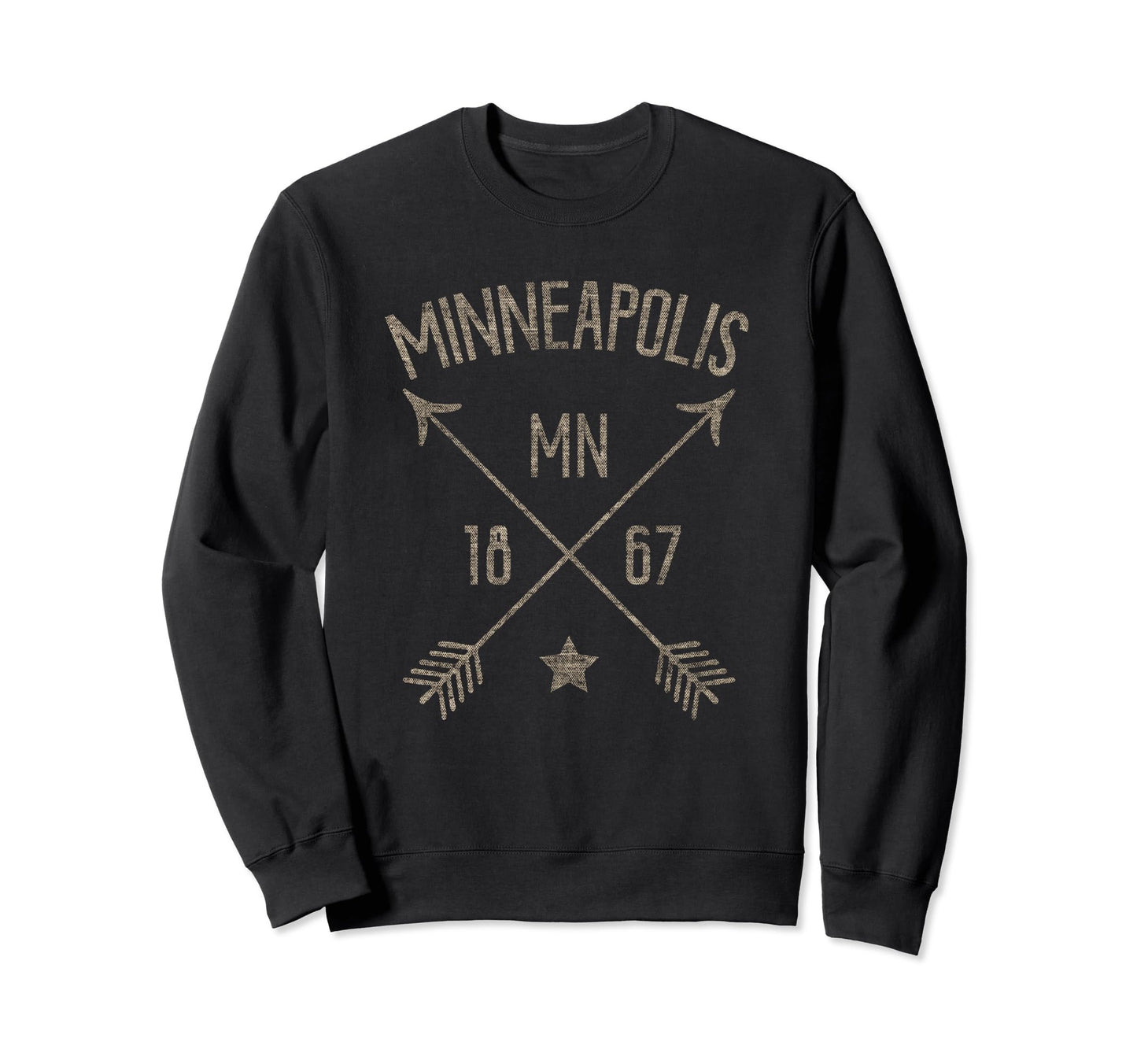 Minneapolis Minnesota Distressed Sweatshirt - Trendy Graphic for Adults - T-Shirt, Sweatshirt, Hoodie