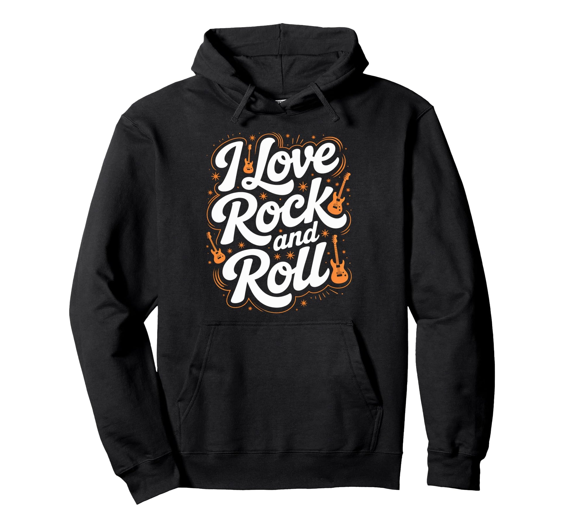 I Love Rock And Roll Music Lovers Hoodie - Minimalist Print Men Women - T-Shirt, Sweatshirt, Hoodie