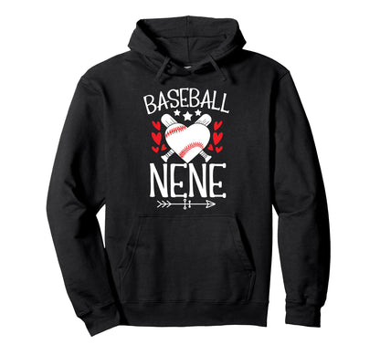 Baseball Nene Heart Grandma Nene Hoodie - Trendy Graphic Men Women - T-Shirt, Sweatshirt, Hoodie