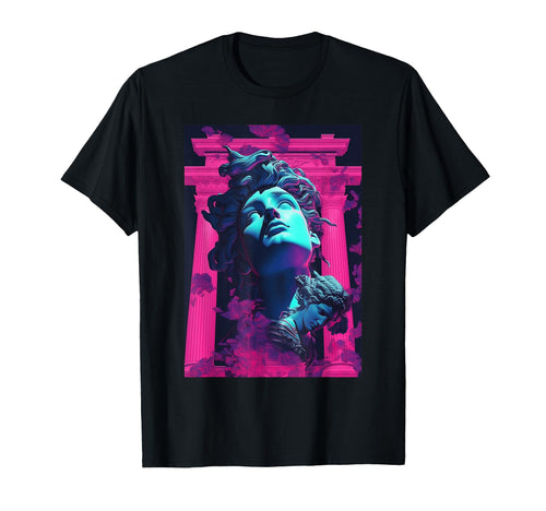 Perseus And Medusa Vaporwave T-Shirt - Casual Everyday Wear Men Women - T-Shirt, Sweatshirt, Hoodie