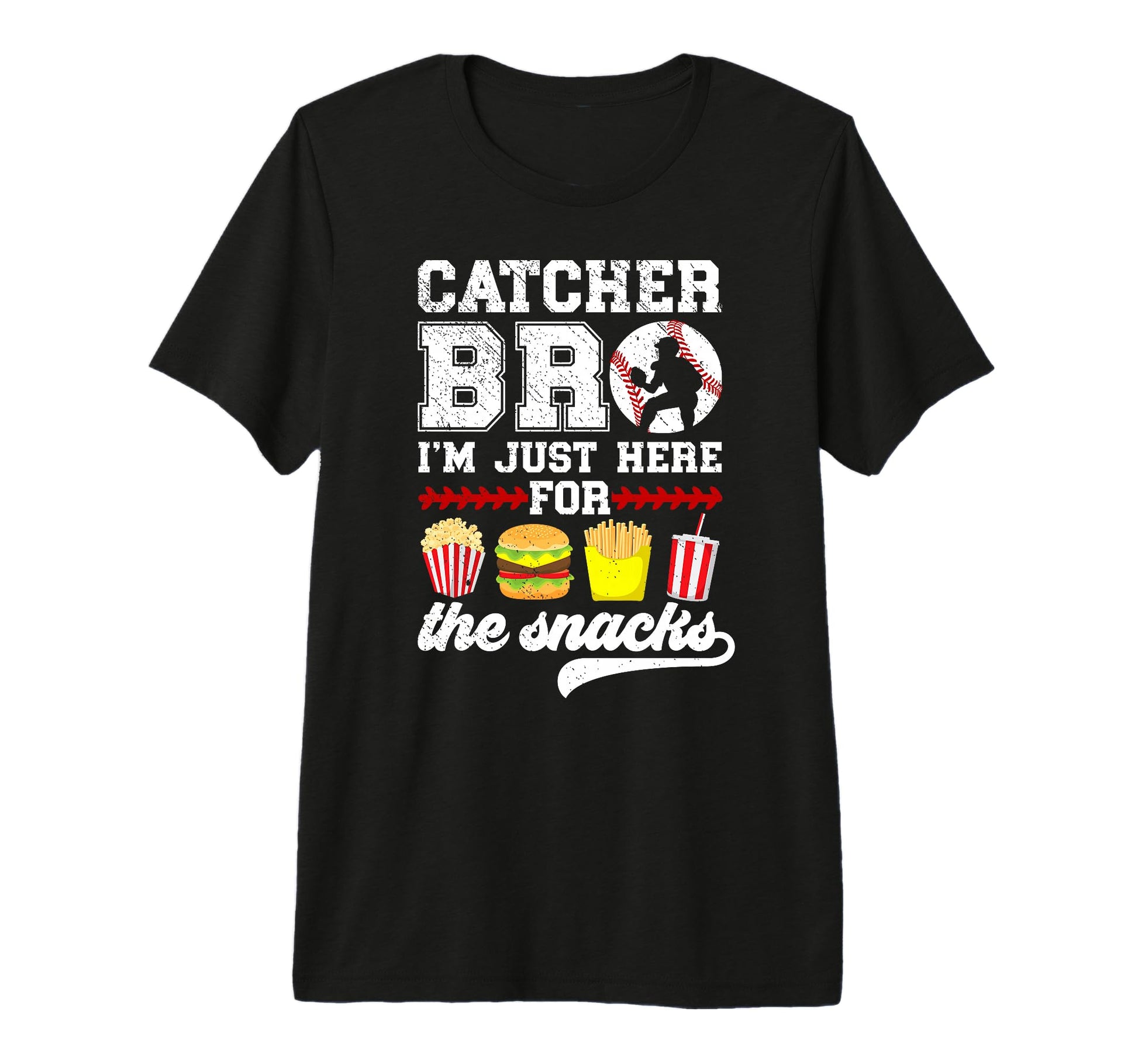 Baseball Catcher Bro Funny Baseball T-Shirt - Minimalist Print for Adults - T-Shirt, Sweatshirt, Hoodie