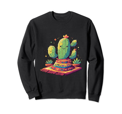 Cactus Serape Succulent Plant Cacti Sweatshirt - Graphic Print Unisex - T-Shirt, Sweatshirt, Hoodie