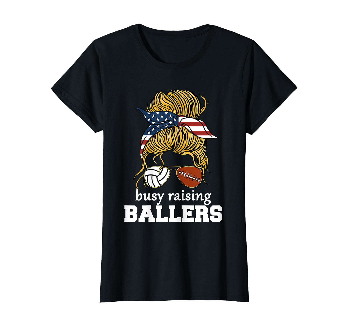 Volleyball And Football Mom Usa T-Shirt - Casual Everyday Wear for Adults - T-Shirt, Sweatshirt, Hoodie