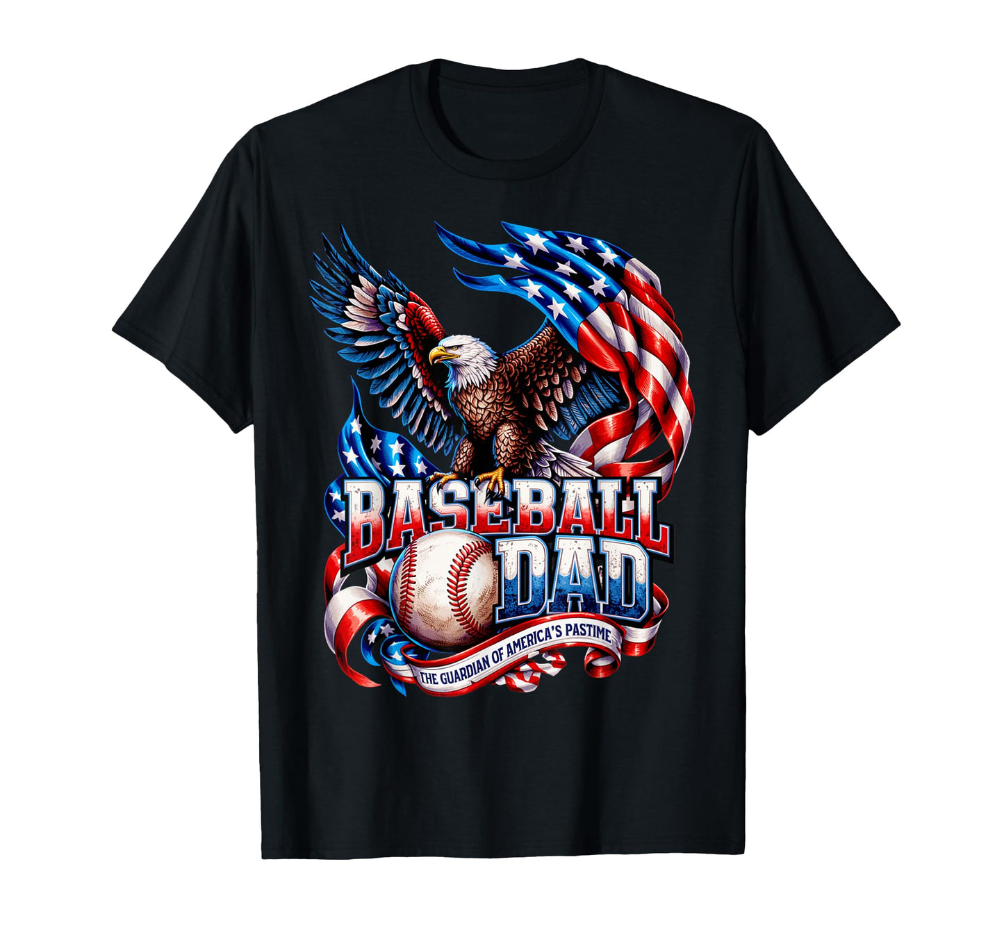 Baseball Fathers Day Usa Patriotic T-Shirt - Novelty Apparel Unisex - T-Shirt, Sweatshirt, Hoodie