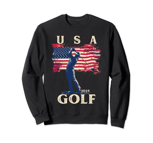 Usa Flag 2024 Fathers Day American Sport Sweatshirt - Graphic Print Unisex - T-Shirt, Sweatshirt, Hoodie