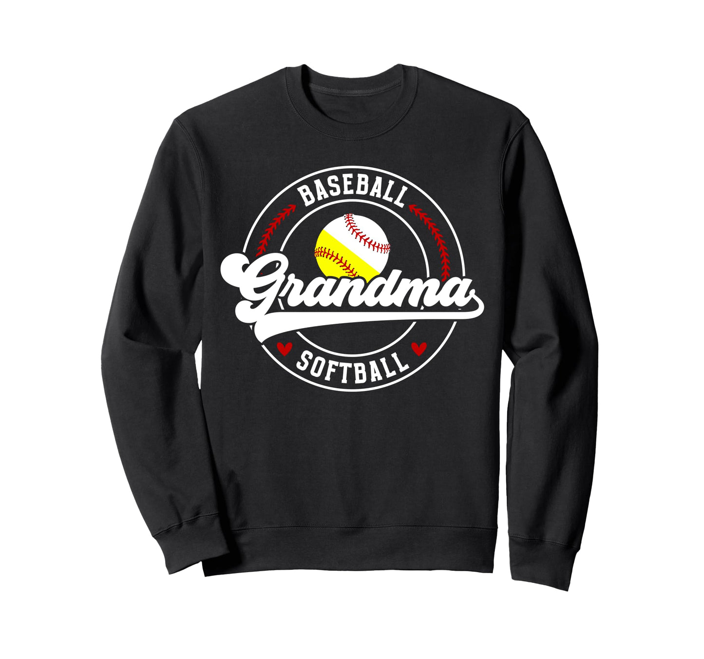 Baseball Softball Grandma Softball Sweatshirt - Trendy Graphic for Adults - T-Shirt, Sweatshirt, Hoodie