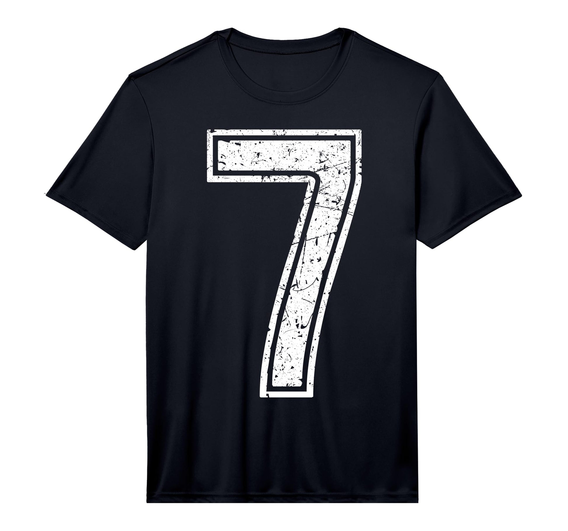 White Sports Team Number 7 T-Shirt - Fun Novelty Design Men Women - T-Shirt, Sweatshirt, Hoodie