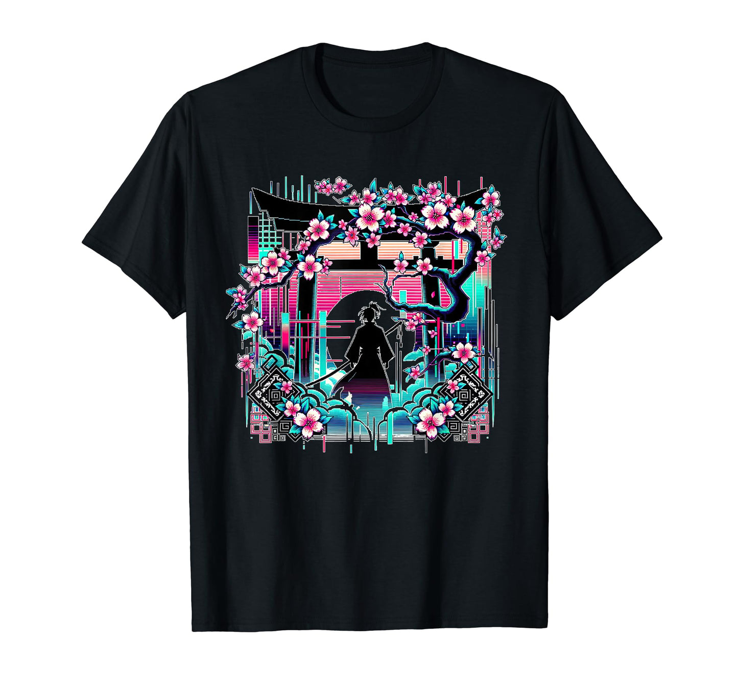 Sakura Synthwave Japanese Vaporwave T-Shirt - Novelty Apparel for Adults - T-Shirt, Sweatshirt, Hoodie