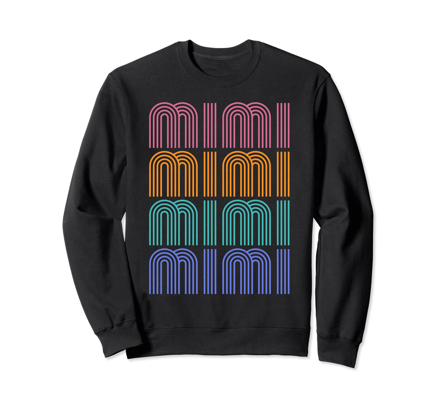 Rainbow Mimi 70S Inspired Mothers Sweatshirt - Custom Art Print Men Women - T-Shirt, Sweatshirt, Hoodie