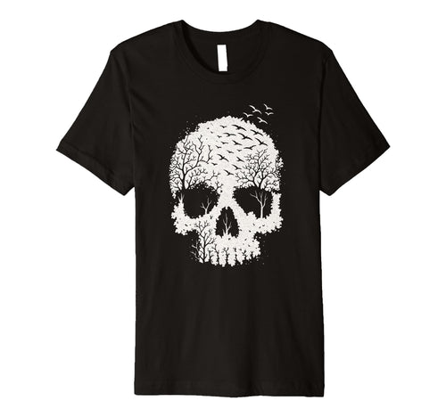 Skull Nature Forest Gothic Grunge Punk Y2K T-Shirt - Graphic Print Unisex - T-Shirt, Sweatshirt, Hoodie